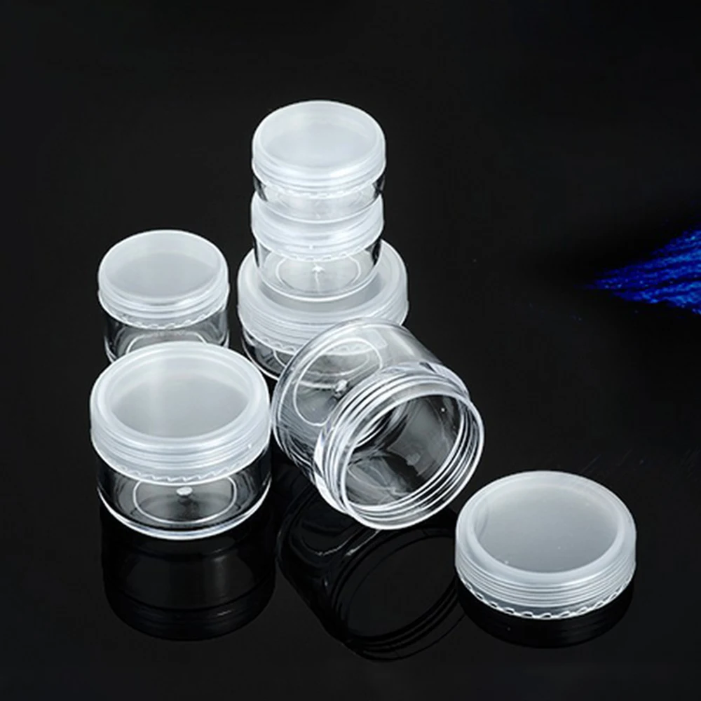 3g/5g/8g/10g/15g/20g Frosted Cap Face Cream Jar Small Empty Cosmetic Refillable Bottles Plastic Eyeshadow Makeup Pot Container