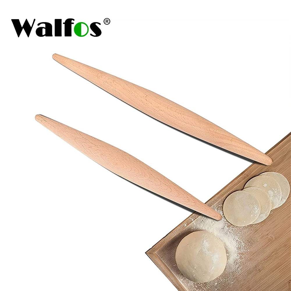 WALFOS 23 Cm /28 Cm Rolling Pin Wood Fondant Cake Dough Roller Non-Stick Cooking Tool Gadgets Pasta Dumpling Skin Maker Double