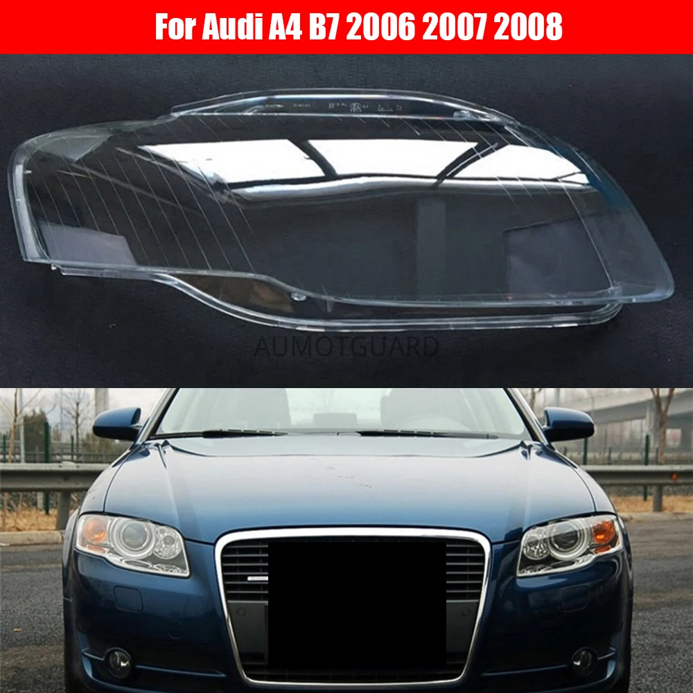 

Car Headlight Lens For Audi A4 B7 2006 2007 2008 Transparent Car Headlamp Lens Front Auto Shell