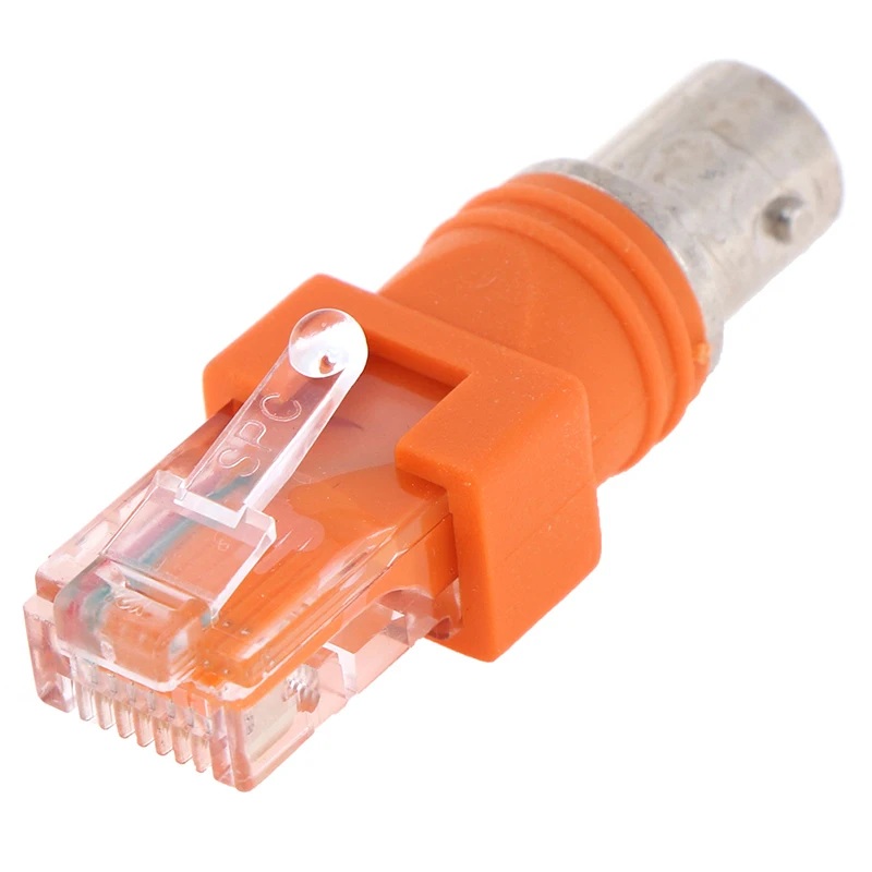 1 قطعة BNC أنثى إلى RJ45 ذكر محوري اقناع برميل مقرنة محول RJ45 إلى RF موصل