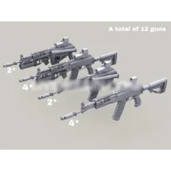 1/35 Resin Model Figure GK ,  A total of 12 guns , Unassembled and unpainted kit