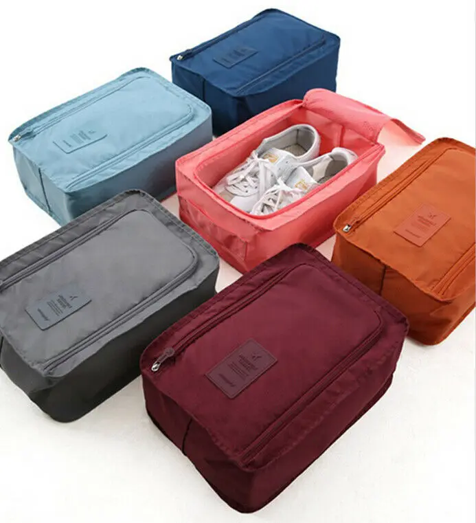 New Storage Bags Waterproof Football Shoe Bag Travel Boot Rugby Sports Gym Carry Storage Case Box Solid Zipper Travel Pouch 2021