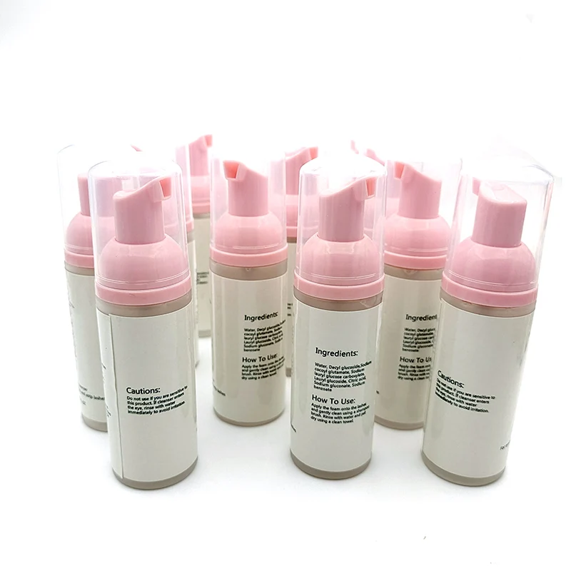 Wholesale Eyelash Extension Shampoo Grafting False Eyelashes Glue No Stimulation Foam Cleanser Shampoo Brush Kit Private Label