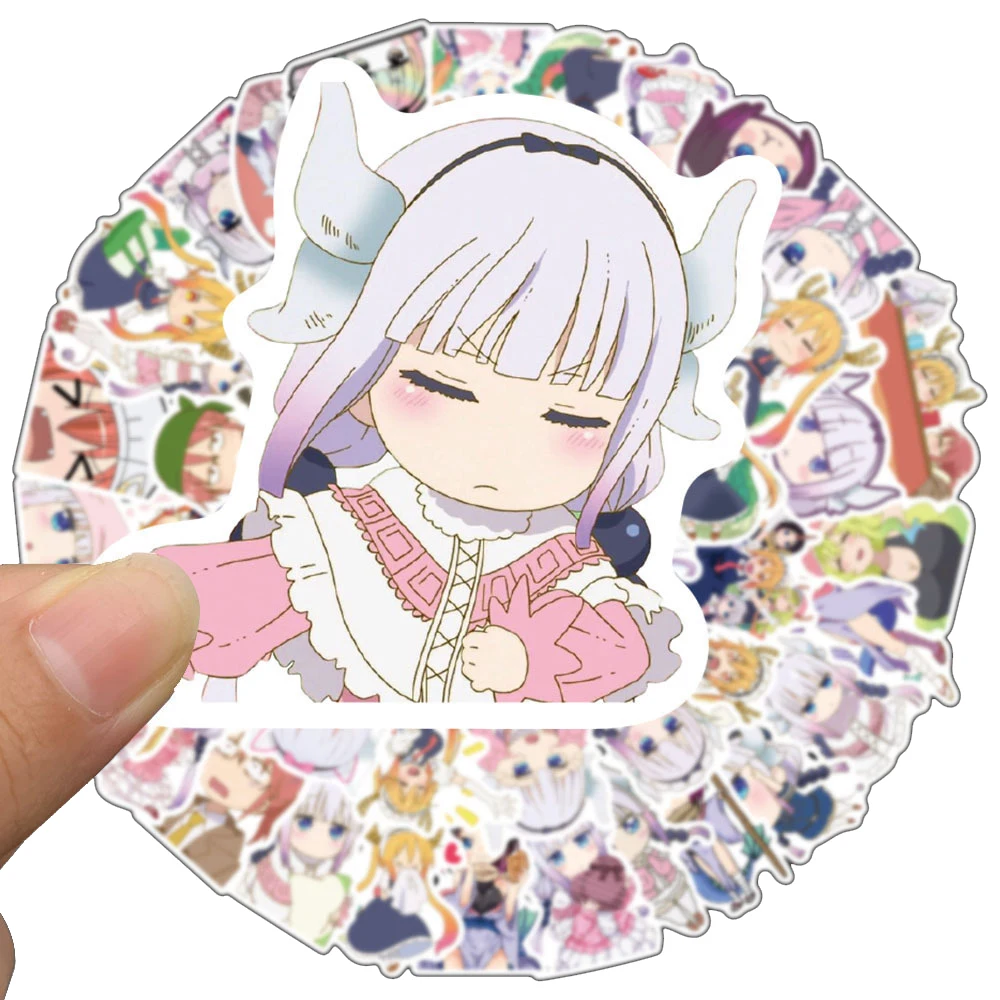 10/30/50PCS/ Cartoon Anime Kobayashi\'s Dragon Maid Graffiti Laptop Skateboard Guitar Fridge Waterproof Sticker Wholesale