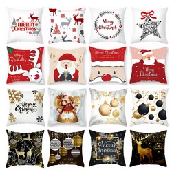 Christmas Cushion Cover Christmas Ornaments Merry Christmas Decorations For Home 2023 XMAS Navidad Noel Gifts New Year 2024