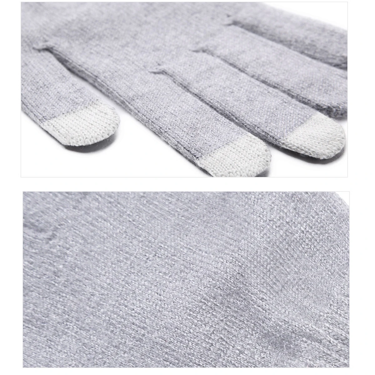 Winter Touch Screen Gloves Women Men Warm Stretch Knit Mittens Imitation Wool Full Finger Guantes Female Thicken