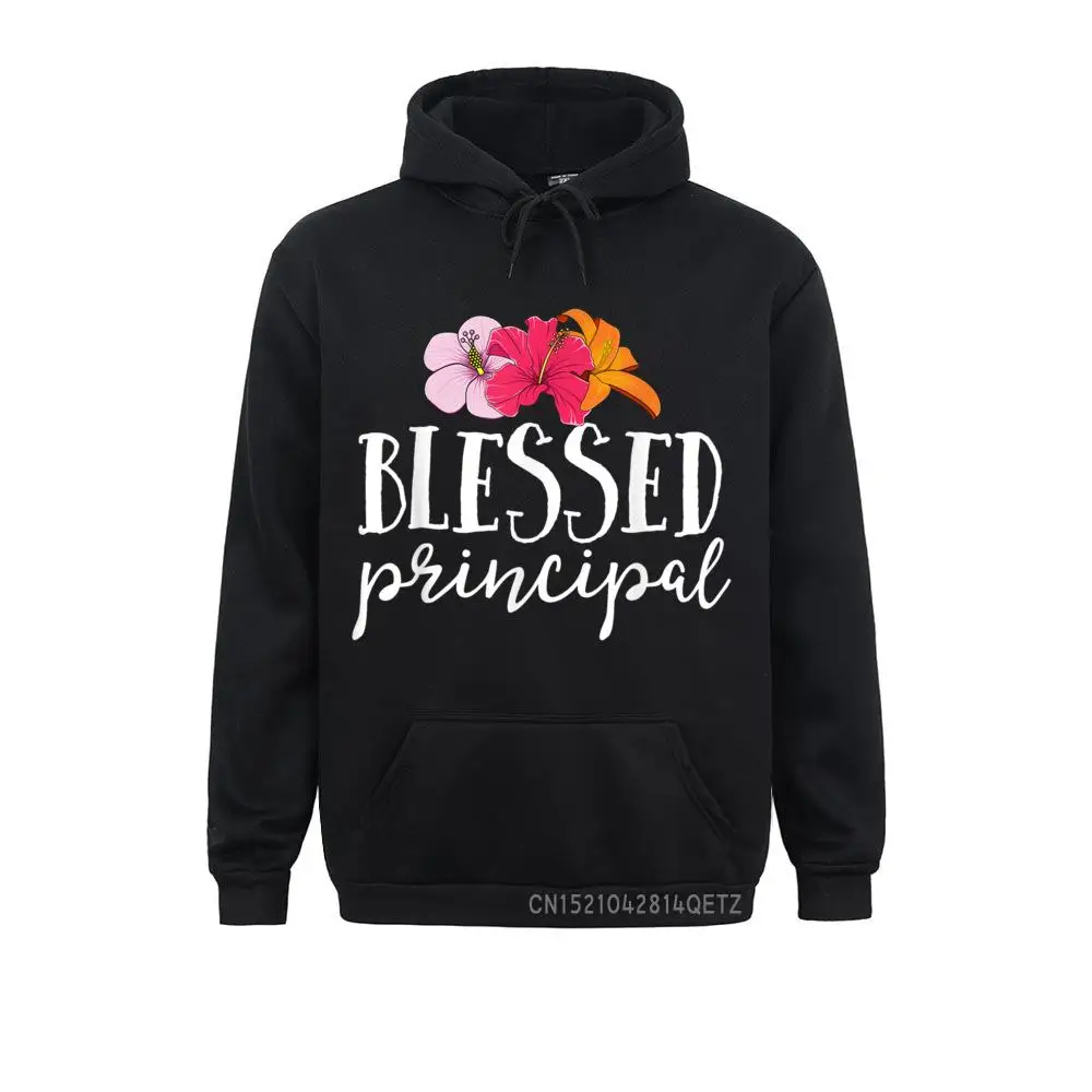 Blessed Principal Teacher Floral Flowers School Gift Men Sweatshirts Normal Hoodies Long Sleeve Company Clothes Student