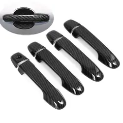 For Toyota Camry XV50 2012 2013 2014 2015 2016 2017 Carbon Fiber Chrome Car Door Handle Cover Trim Sticker Styling Accessories