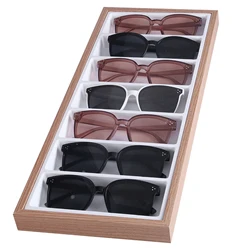Portable Sunglasses Storage Box Organizer Glasses Multi-slot Wood Display Case Eye Glasses Case Eyewear Organizer Display Box