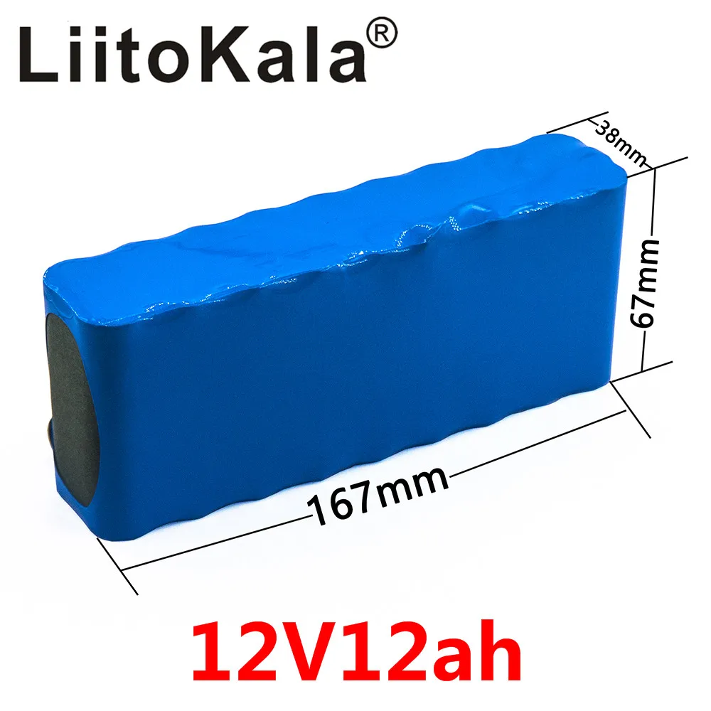Liitokala 12v 12ah battery pack camera camera battery lithium ion charger recargable El, BMS bicicleta El ctrica de and charger