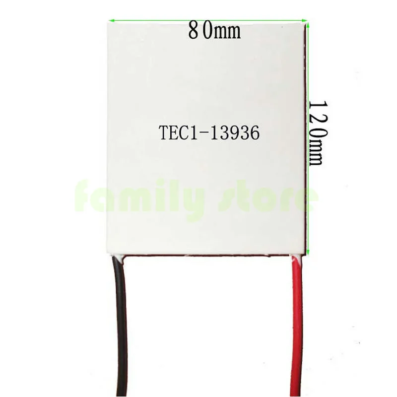 factory sell High Power Temperature difference 66°C 80*120*4.6mm 36A 17V 339.7W TEC1-13936Thermoelectric Cooler Peltier Heatsink