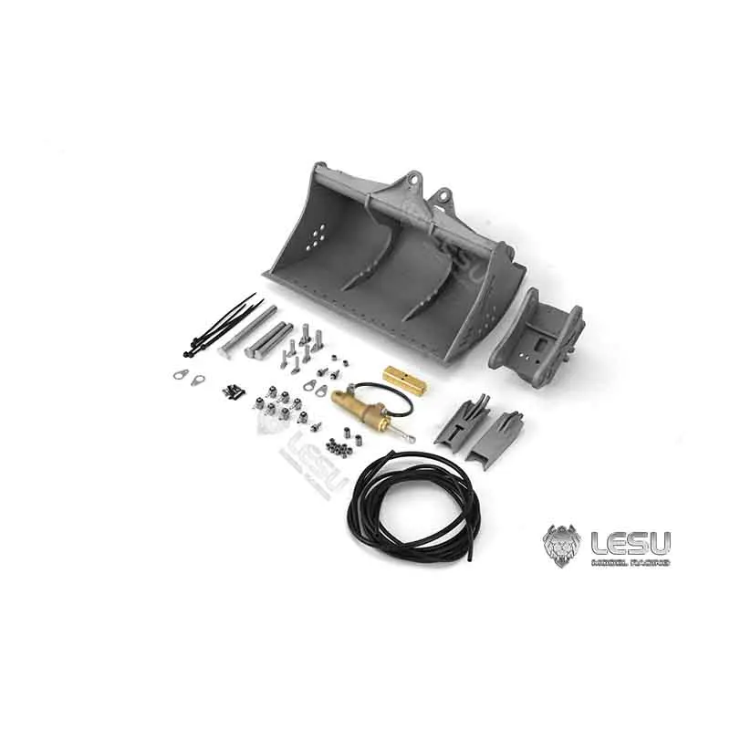 

Metal Hydraulic Tiltable Bucket Upgrade Part for LESU 1/14 Aoue ET35 RC Excavator DIY Model Toys For Boy SMT4