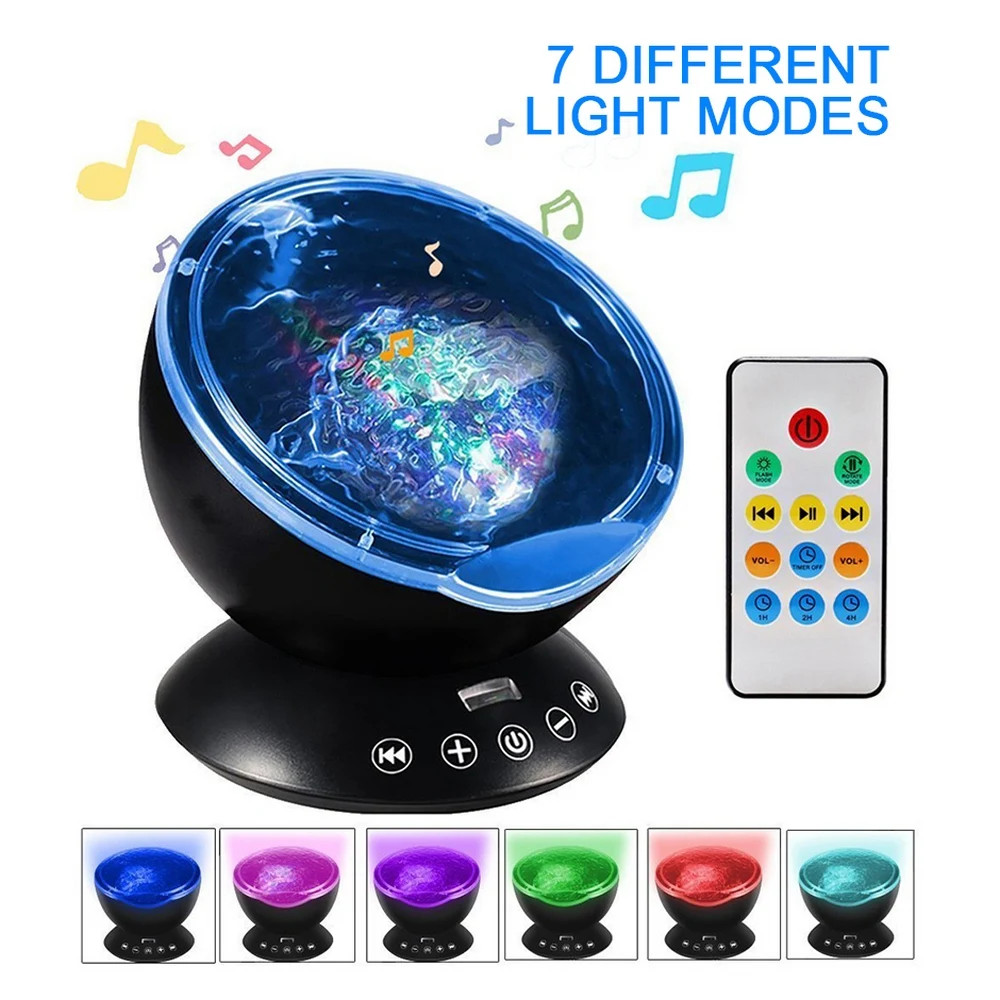 Ocean Wave Starry Sky Night Light Skylight Projector Galaxy Moon Lamp Projektor Gwiazd