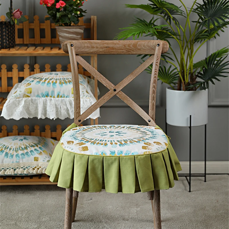 Nordic Printed Dining Chair Cushion Non Slip Breathable Chair Seat Cover Home Comfortable Chair Cushion Four Seasons Universal