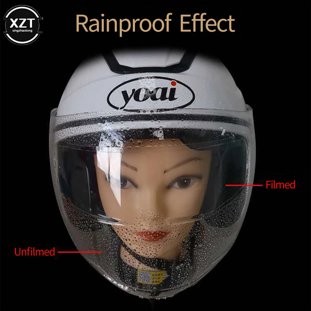 Картина 4: Универсальные мотоциклетные шлемы, противотуманный патч, козырек, объектив шлема, Защитная пленка для защиты от УФ-лучей, дождя, Мотоциклетные аксессуары