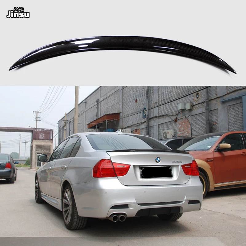 

For bmw 3 series 320i 325i 330i 335i 2005 - 2012 Performance style carbon fiber rear trunk spoiler lip E90 LCI P style back wing