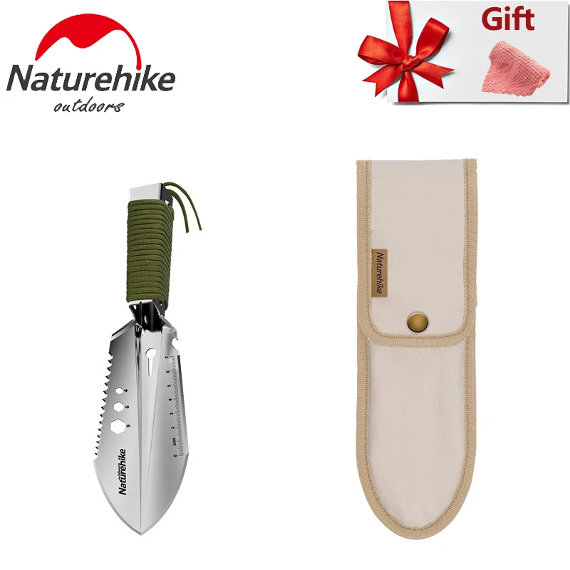 Naturehike Outdoor Multifunctional Hand Shovel Gardening Digging Tool Stainless Steel Srowel With Cutter Ruler For Camping