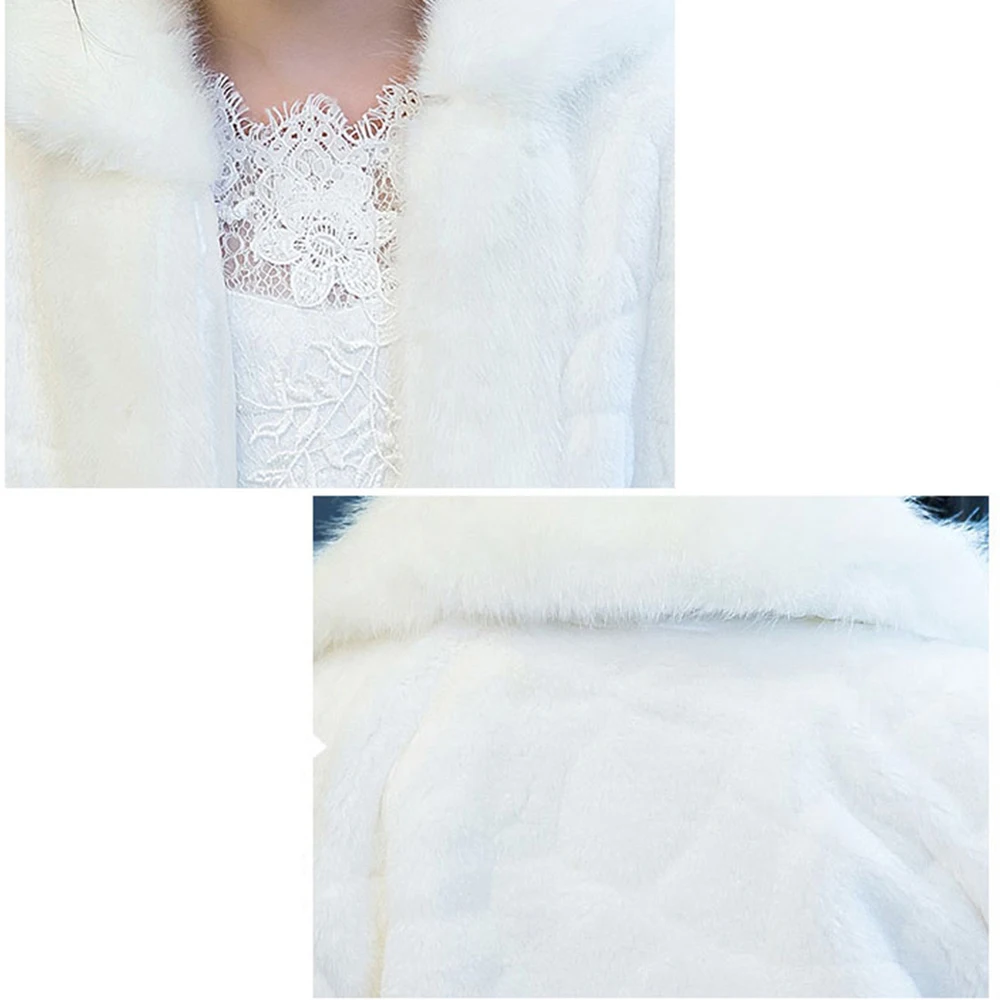 [Sale] เด็กฤดูหนาว WARM Faux FUR สั้นเสื้อสาว Thicken Shrug เด็ก Shawl Cape Bolero