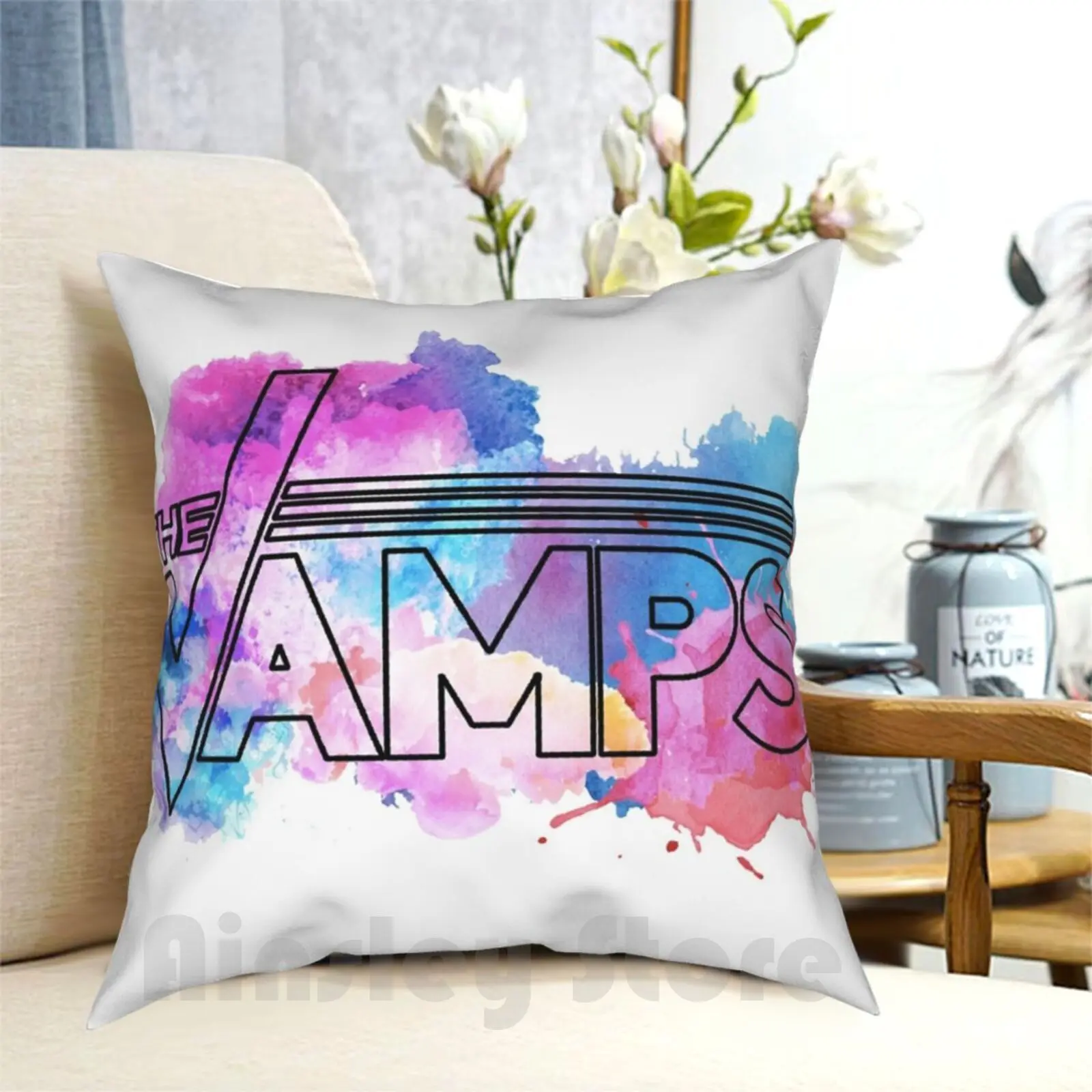 The Vamps Watercolor Pillow Case Printed Home Soft Throw Pillow The Vamps The Vamps Band Bradley Bradley Will Brad Brad