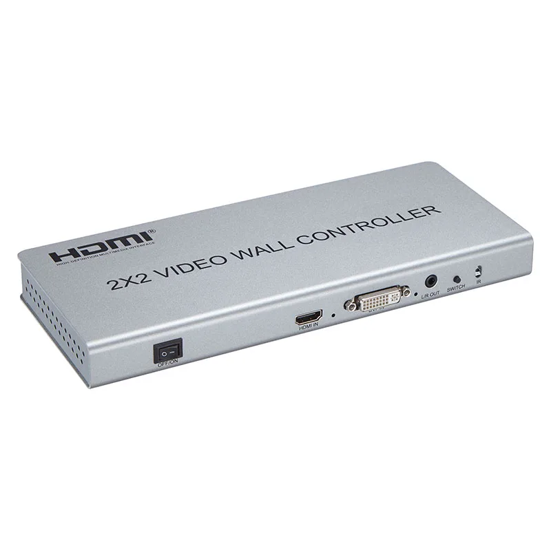 2x2 Video Wall Controller HDMI 4 in 1 out 1080P Video HDMI Splitter DVI Audio Remote Control with Plug and Play