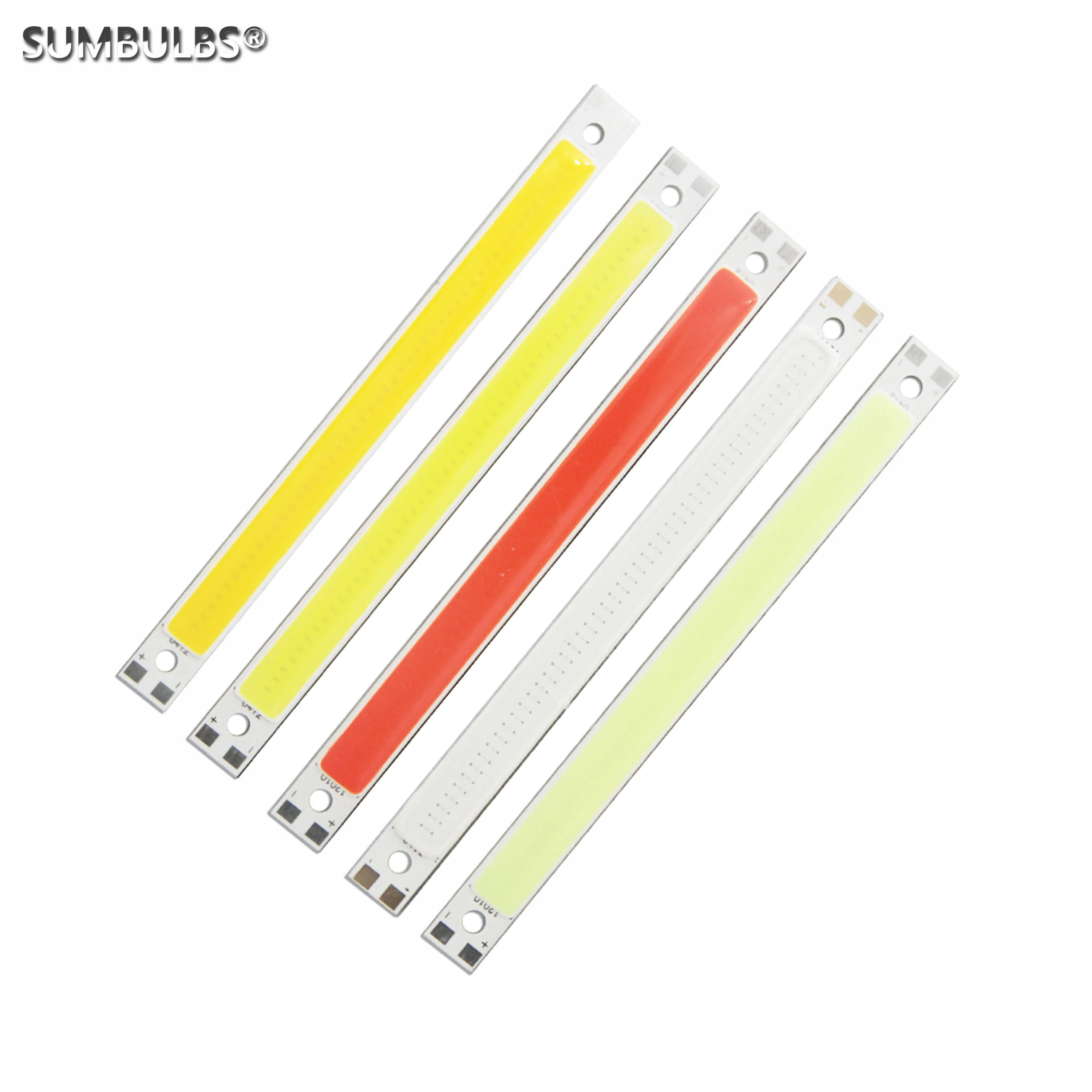 

120*10mm 12V DC Input LED COB Strip Chip Bulb Light Source for Wall Solar DIY Night Lamp