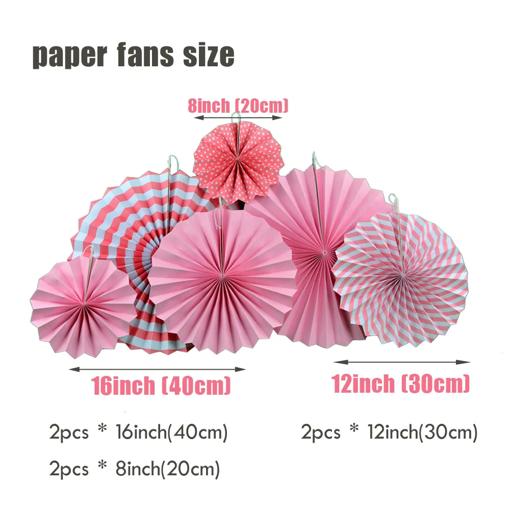 Light Blue Set Folding Paper Fans Honeycomb Banner Pompoms Kit For Wedding Ceremony Party Favor Baptism Birthday Decor