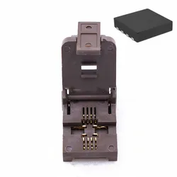 QFN8/DFN8/WSON8 IC Programming Socket Pitch1.27 ICSize5*6 Clamshell Test Socket ZIF adapter WLCSP 8 socket High-Temp 30V 50mΩ