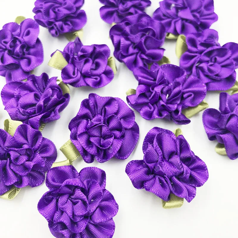 40pcs Ribbon Flower Carnation Appliques Sewing/Craft/Wedding Lots A068 U Pick