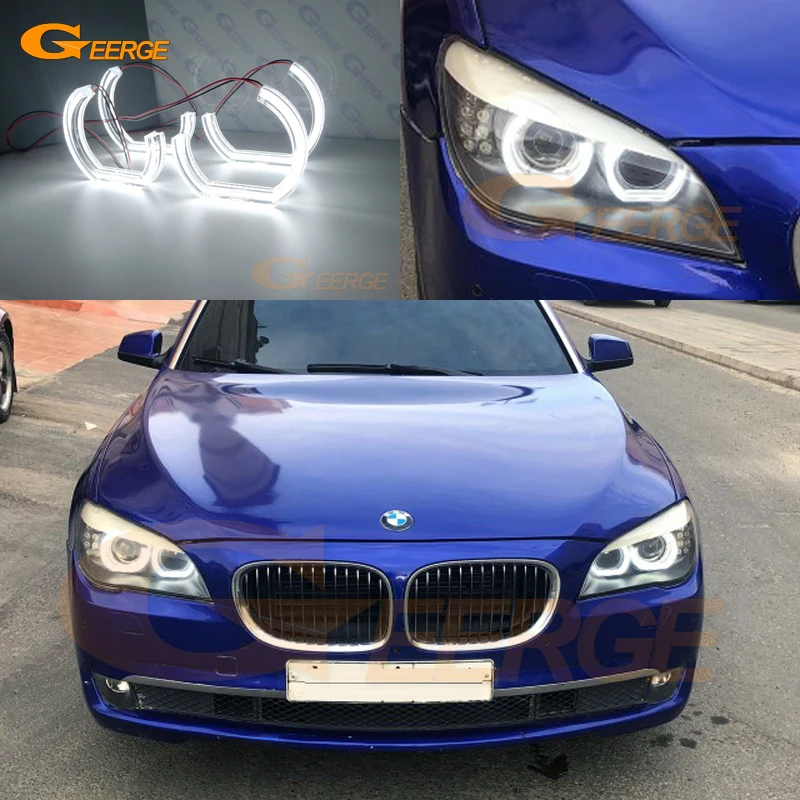 For BMW 7 Series F01 F02 F03 F04 2008 2009 2010 2011 2012 2013 2014 2015 Ultra Bright DTM Style Led Angel Eyes Kit Halo Rings