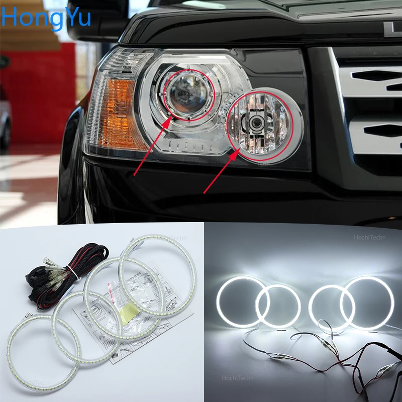 For Land Rover Freelander 2 2007 - 2012 Xenon Headlight Excellent Angel Eyes Ultra bright smd led Angel Eyes kit  rings