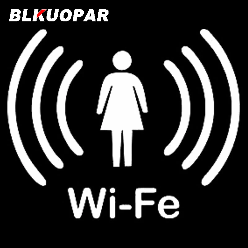 BLKUOPAR Female Wifi Radiation Car Stickers Waterproof Decals Creative Car Assessoires Air Conditioner Scratch-Proof Funny Decor