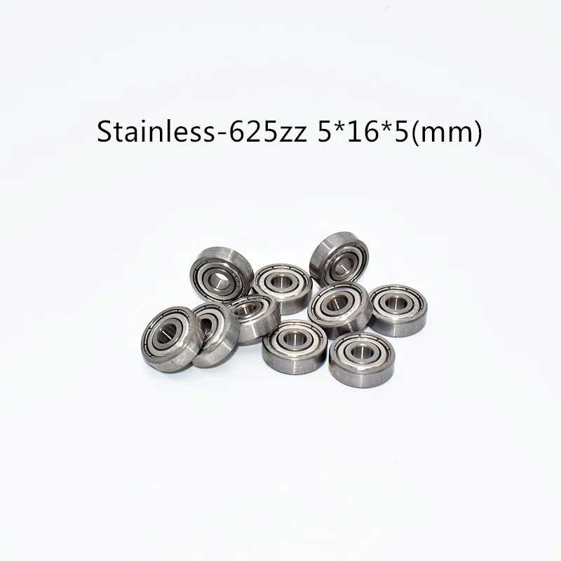 Stainless steel bearing 10PCS S625ZZ 5*16*5(mm) antirust metal sealed High speed Mechanical equipment parts