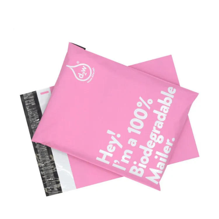 10/50PCS D2W 100% Biodegradable Matte Black/Pink/Blue Mailer Adhesive Envelope Bag DIY Courier Cartoon Child Gift Box Pouches