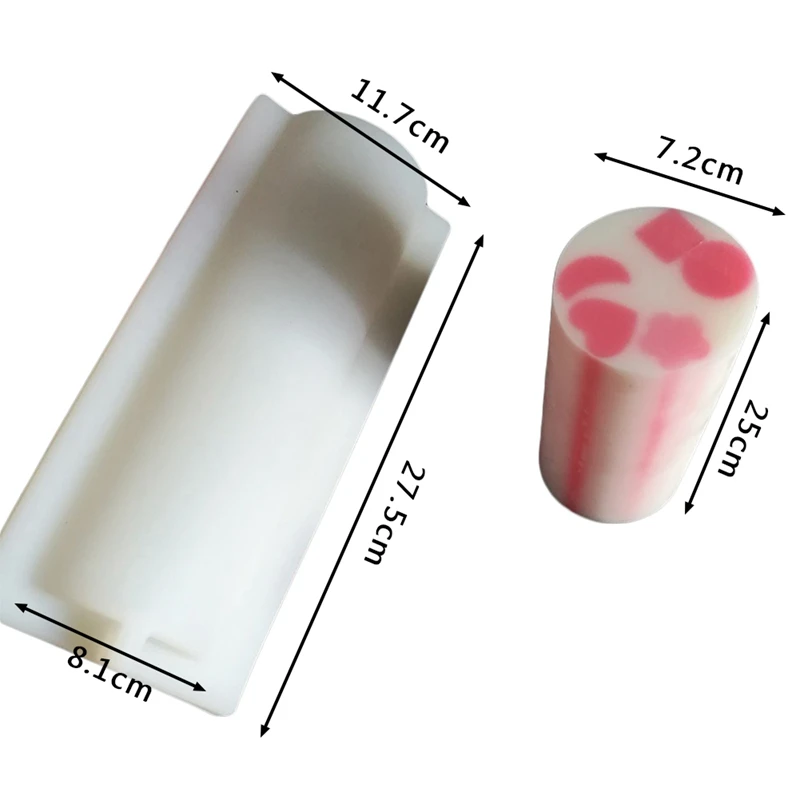 Silicone Soap Mold 1000Ml Rounded Hand Soap Mold Tube Model Silicone Mold Long-Cylinder Cold Process Soap Form Handmade Soap Mol