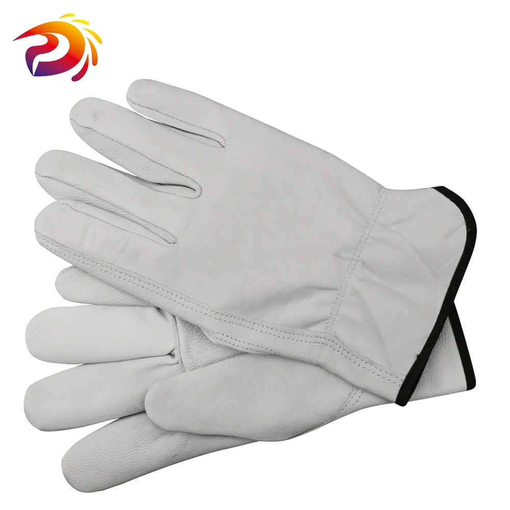 

Cheap / Durable Goatskin Leather Work Gloves For Wood Working / General Work / Welding /Gardenging