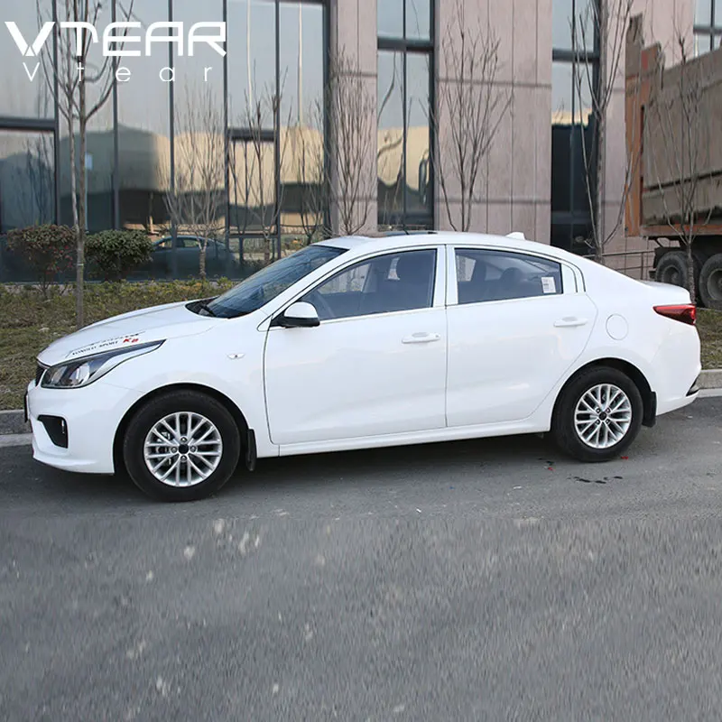 Vtear For Kia Rio 4 Accessories car window trim cover Chromium Styling plate Exterior car-styling decoration parts 2017-2019