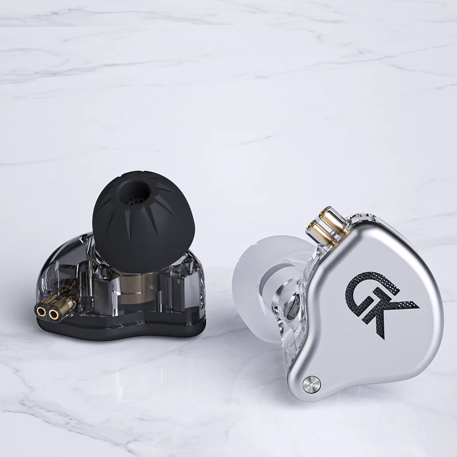 GK GS10 이어폰 하이브리드 기술 4BA + 1DD 10-Unit In-Ear Bass HIFI 모니터 스포츠 유선 헤드폰 (마이크 헤드폰 포함)