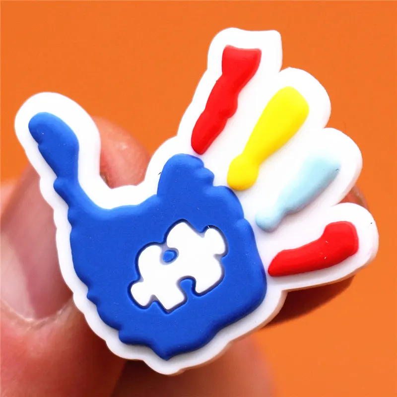 Funny Puzzle Style Shoe Charms Novelty Autism Friendly Garden Shoes Accessories Decoration fit Buckle Kids Gifts