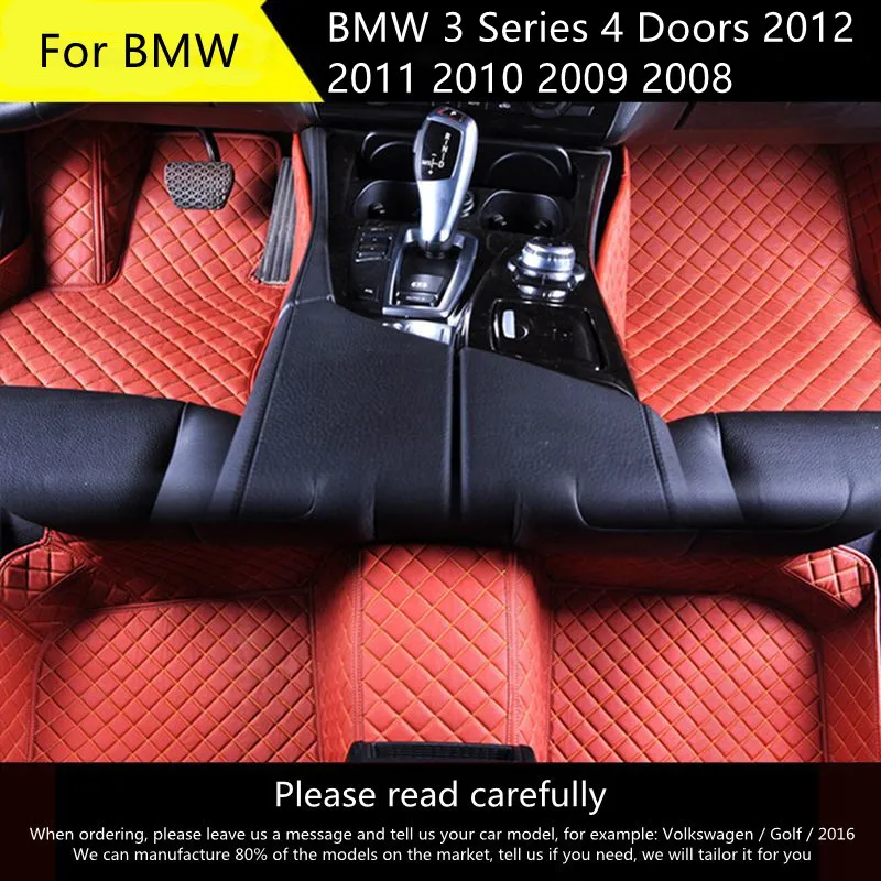 

For BMW 3 Series 4 Doors 2012 2011 2010 2009 2008 Car Floor Mats Interior Accessories Custom car floor mats