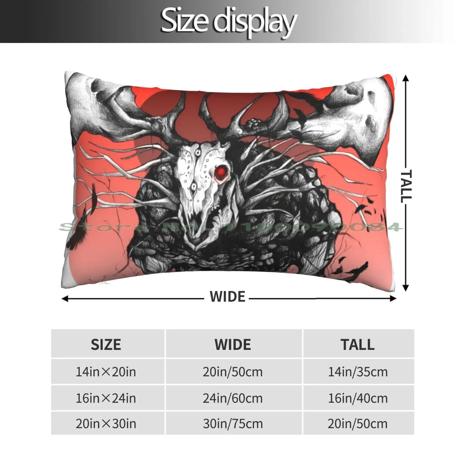 Leshen Fanart By Mhmnart ( From The 3 ) Pillow Case 20x30 50*75 Sofa Bedroom Tw3 Ancient Leshen Wendigo Norse Mythology