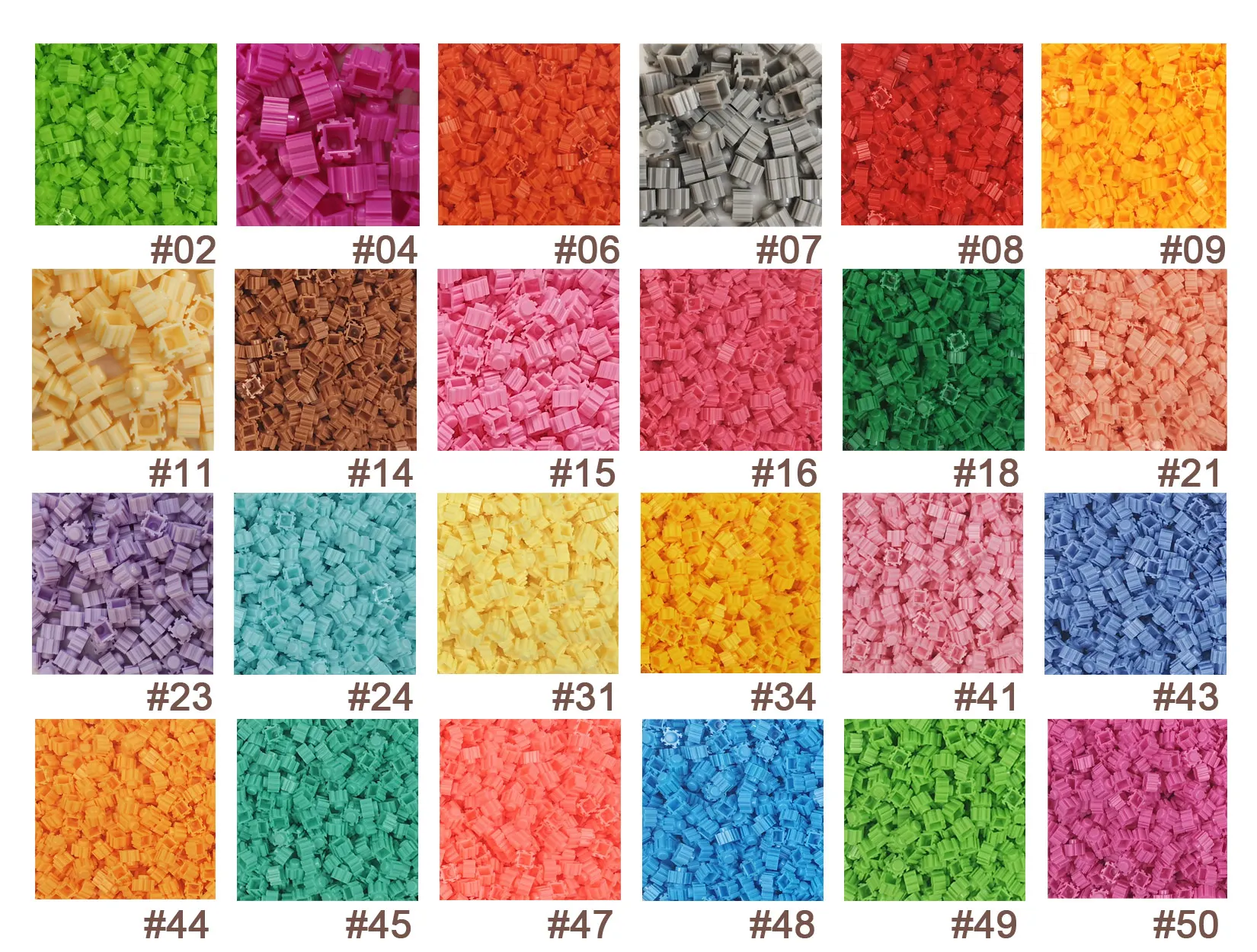 24colors 250PCs/bag 6000pcs 8*8mm Pixel Art Puzzle Blocks DIY 3D Small Brick For Children Educational Toy Kids Gifts