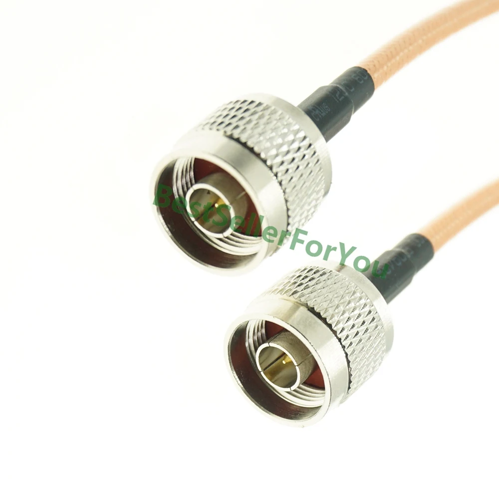 N Male Plug To N Male Straight rf Crimp Coax Pigtail RG142 Cable