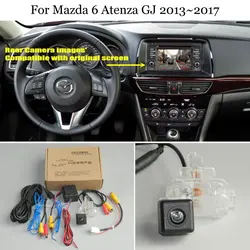 Yeshibation Back Up Reverse Camera Car Rear View Camera For Mazda 6 Atenza GJ 2013~2017 RCA Original Screen Compatible