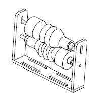 Aksesoris Mesin Masker Tiga Lapis Empat Lapis Kain Rol Lipat Poros Lipat Menekan Batang Lipatan Poros