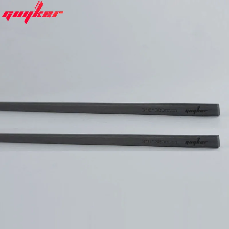 Guyker-varillas de cuello de fibra de carbono, 2 piezas, 3mm x 6mm x 38,0mm/450mm, para guitarra, instrumento de cuerdas