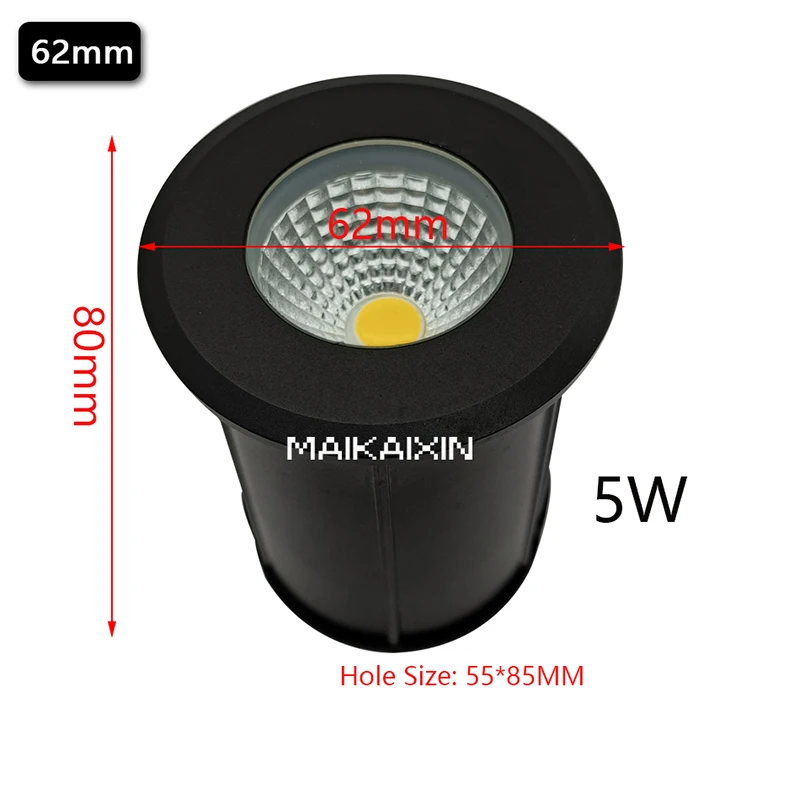 New Type 1W 3W 5W LED COB Underground Light IP67 AC85-265V DC12V Outdoor Recessed Deck Light Garden Lamp Sidewalk Lighting