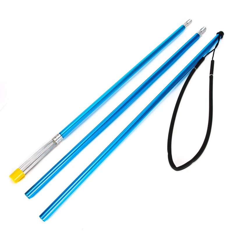 Blue Aluminum Alloy Pole Spear Detachable Three-Section Removable Harpoon Stainless Steel Barbed Rod Steel Fork Clip