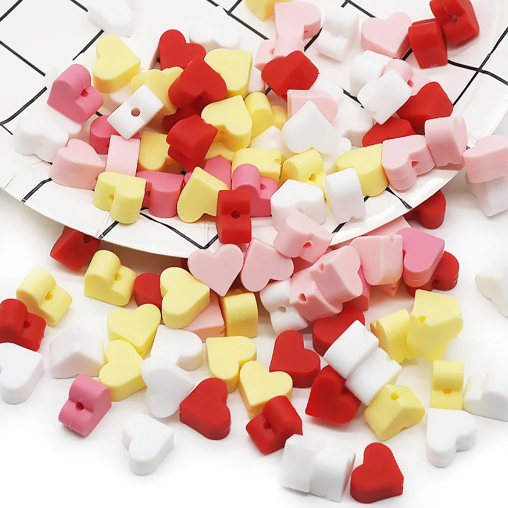 Cute-Idea Food grade Baby Silicone Beads 10PCs Baby tooth health Nursing beads Baby Pacifier Chain Toys accessories Baby goods