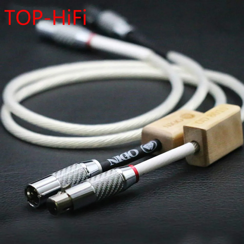 

TOP-HiFi Pair Nordost Odin XLR Balanced Cable Carbon Fiber 3pin XLR plug Amplifier CD DVD player Speaker Interconnect Cable