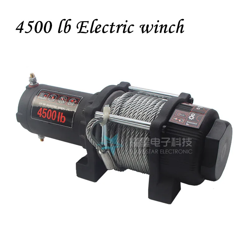 

4500 lb electric winch class winch cross-country vehicle self-rescue winch 12v/24v small crane truck tractor hoist